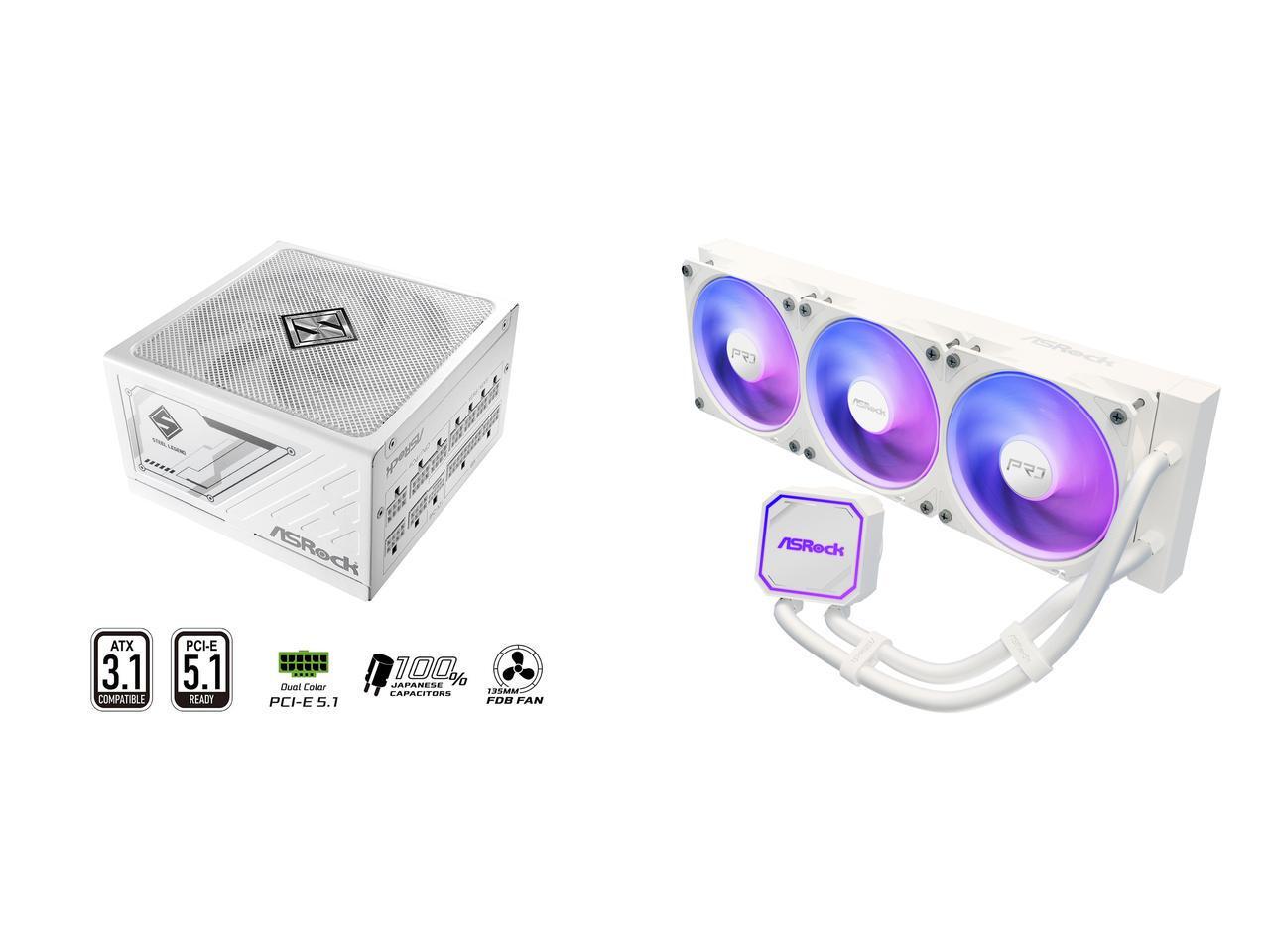 1000W White Modular Power Supply - Bloc d'alimentation entièrement modulaire ASRock SL-1000GW